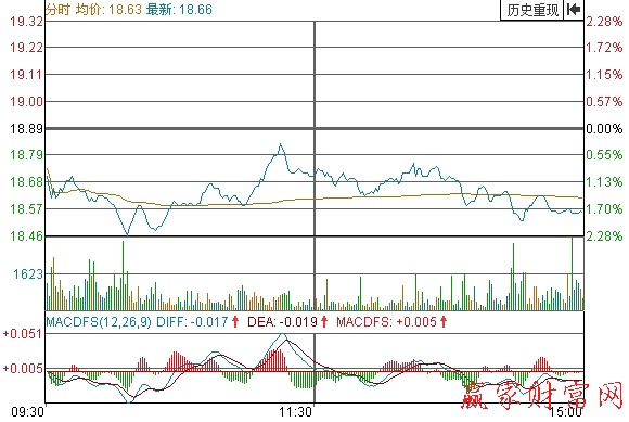 圖2五礦發(fā)展2009年7月13日的分時圖