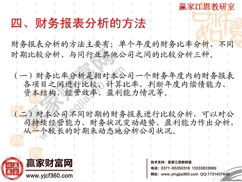 財務分析的基本方法