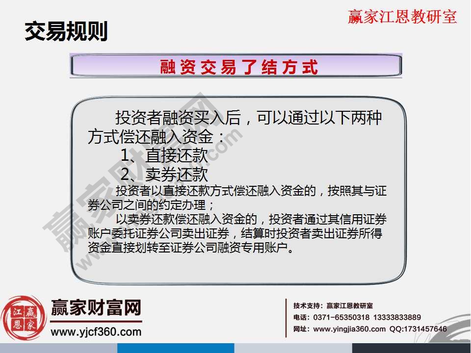 融資融券交易規則